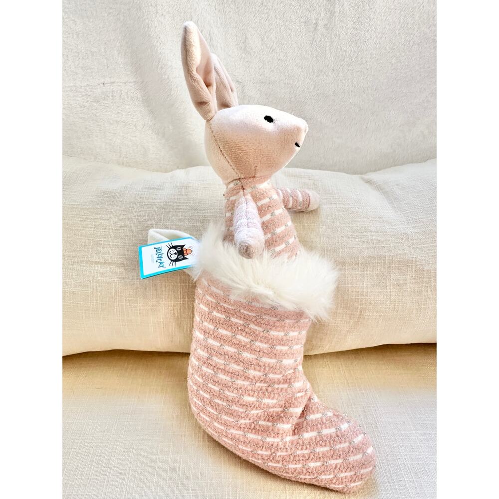 NWT Jellycat Pink Shimmer Stocking Bunny